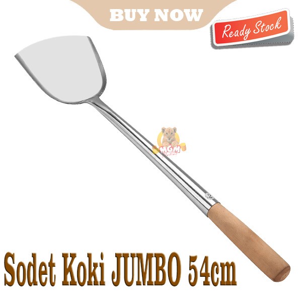 Jual Sodet Stainless Gagang Kayu Cm Kapsitas Sodet Koki Jumbo Panjang Shopee Indonesia