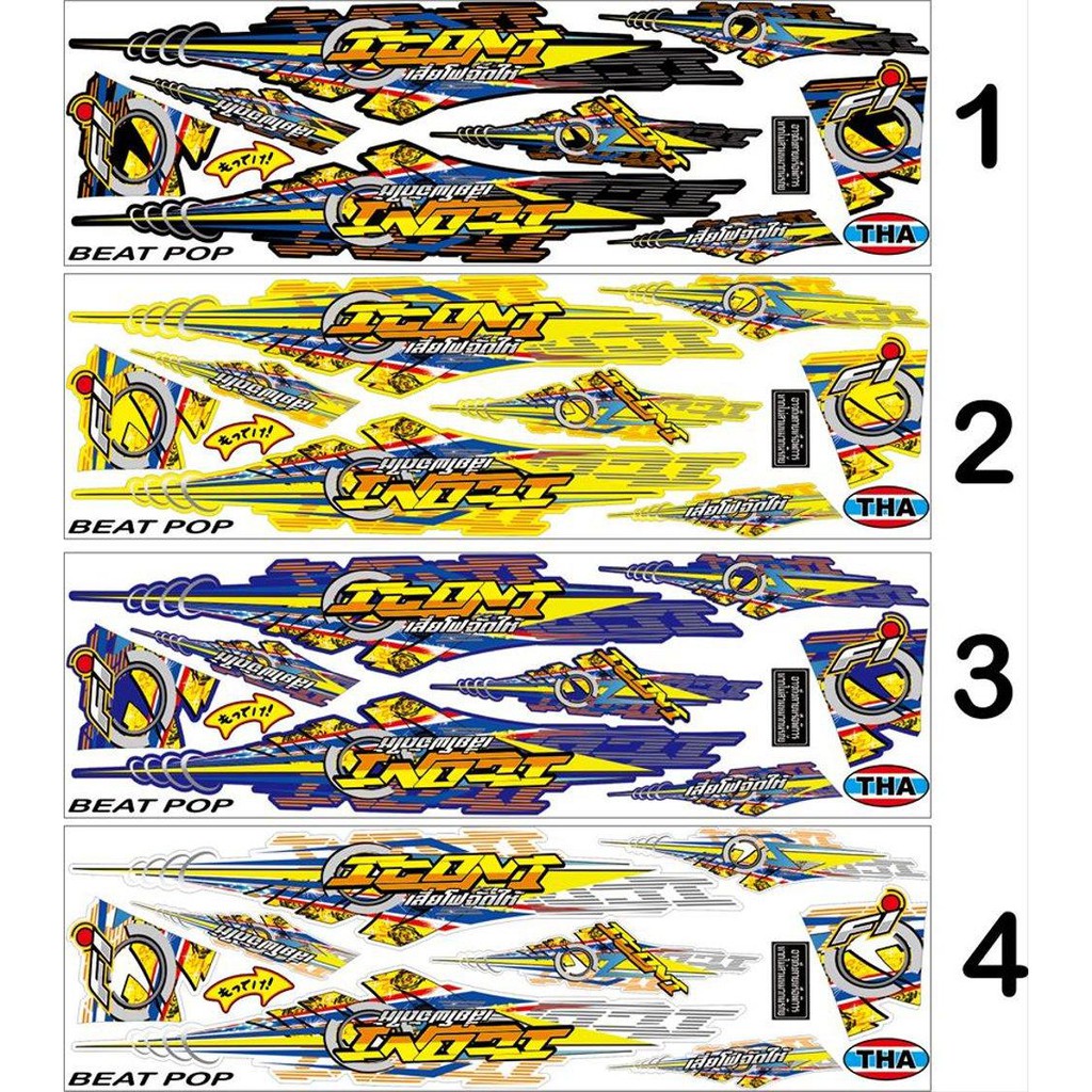 Jual BEAT POP VARIASI STICKER STRIPING THAILAND. | Shopee Indonesia