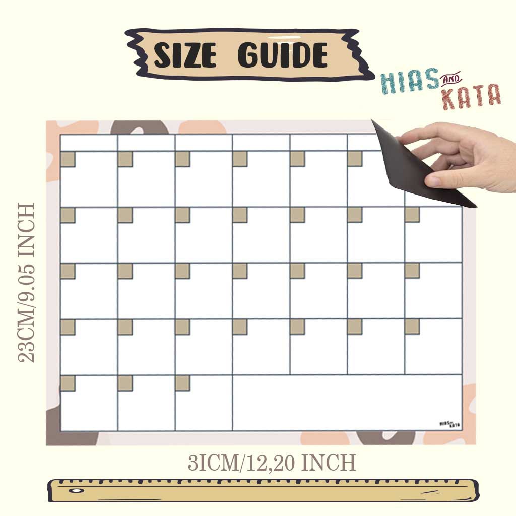 Jual magnetic planner monthly calender Flexible monthly planner with ...