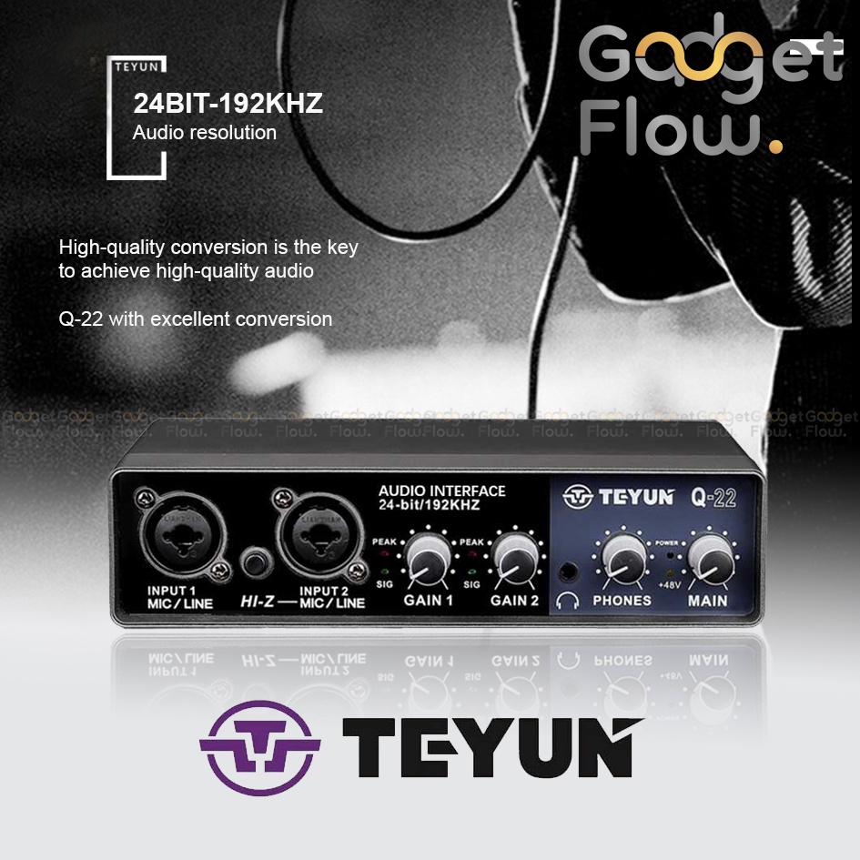 Jual Soundcard Recording Teyun Q22 Q 22 Sound Card 2 Channel Multitrack