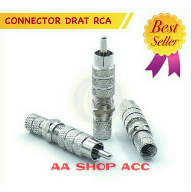 Jual KONEKTOR CCTV / KONEKTOR RCA DRAT ASLI TAIWAN 1 SET | Shopee Indonesia