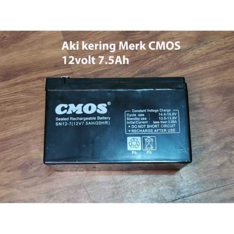 Jual Aki Kering Merk Cmos 12V 7,5Ah Original - Accu - Battery- Baterai