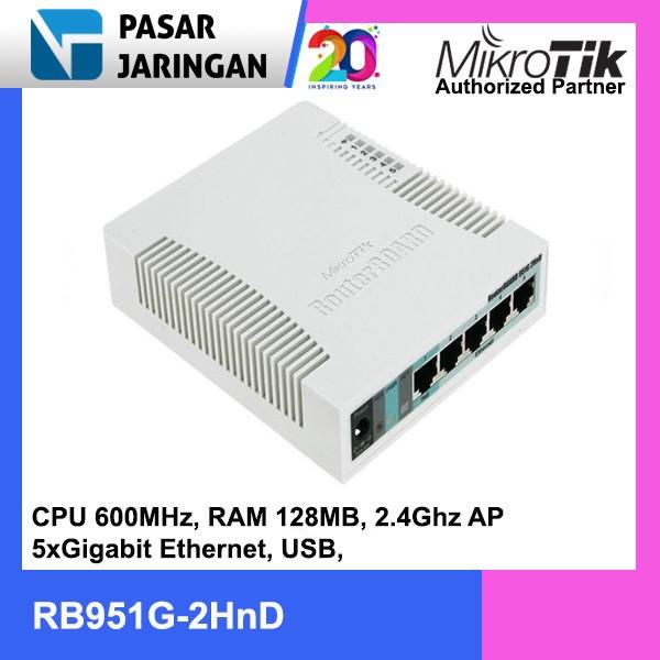 Jual Mikrotik Rb951G-2Hnd Wireless Router 5Ports Gigabit Os L4 | Shopee ...