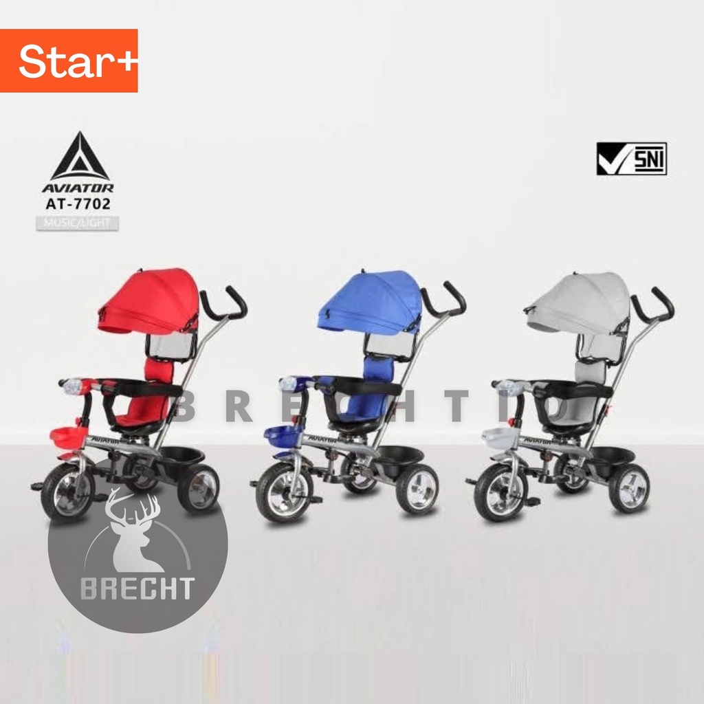 PENGIRIMAN JNE Sepeda Anak Roda Tiga Rotor BMX Aviator AT 7702 Baby Stroller Tricycle