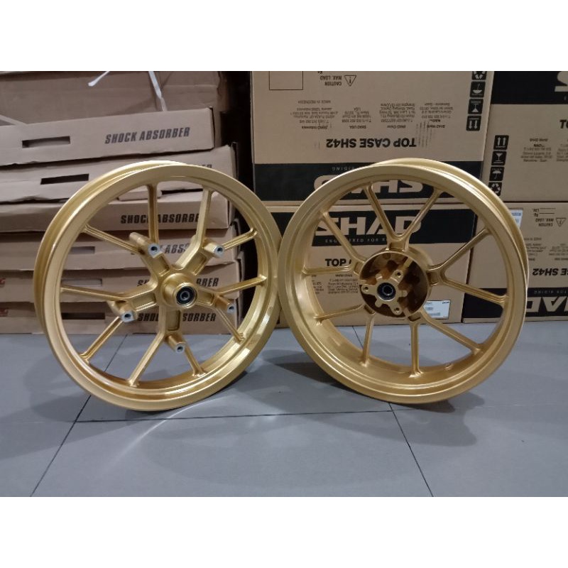 Velg Rossi Velg Rossi:ブイロッシ Cast Wheels Sprint New Cobra 前後セット ホイール  カラー：Gold YZF-R25 - バイク