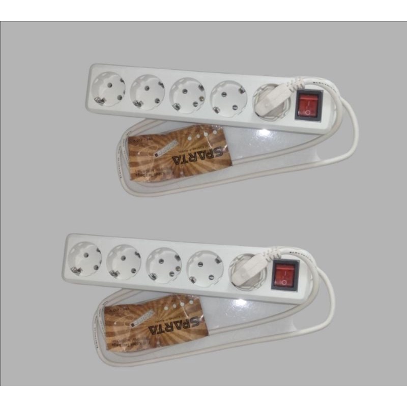 Jual STOPKONTAK 5 LUBANG +KABEL +SAKLAR ON OFF INDIKATOR 16A 250v ...