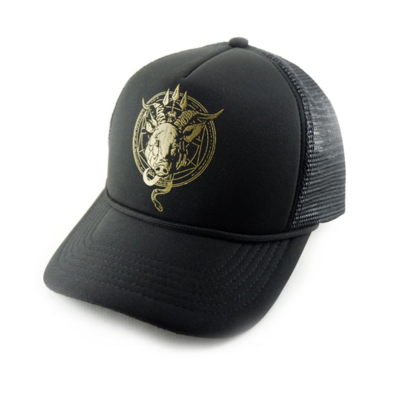 Jual TOPI TRUCKER DOWN FOR LIFE - PASUKAN BABI NERAKA GOLD | Shopee ...