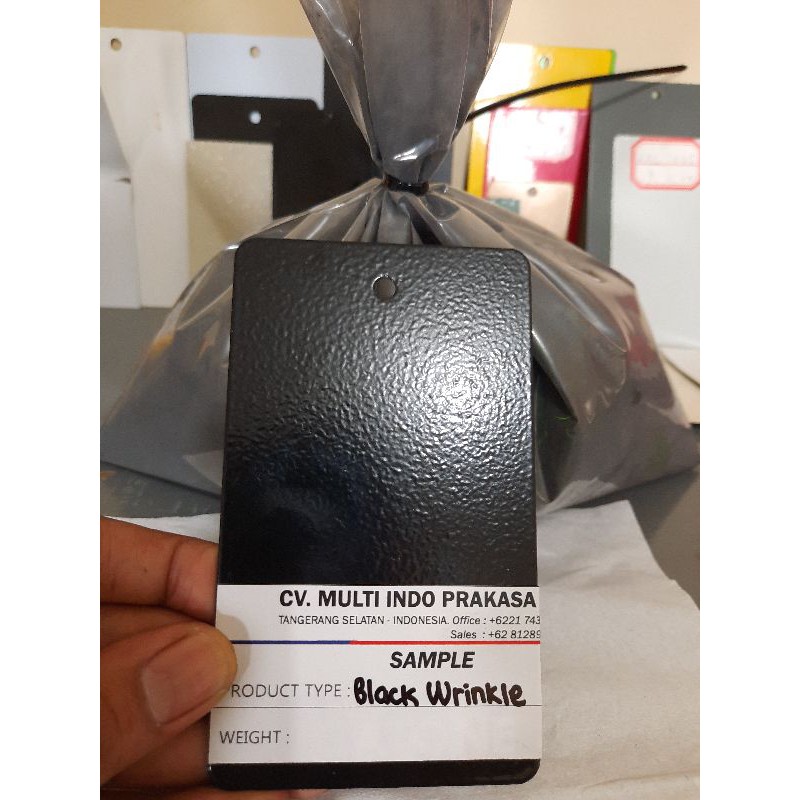 Jual Cat bubuk powder coating 2kg Black Wrinkle new Shopee Indonesia