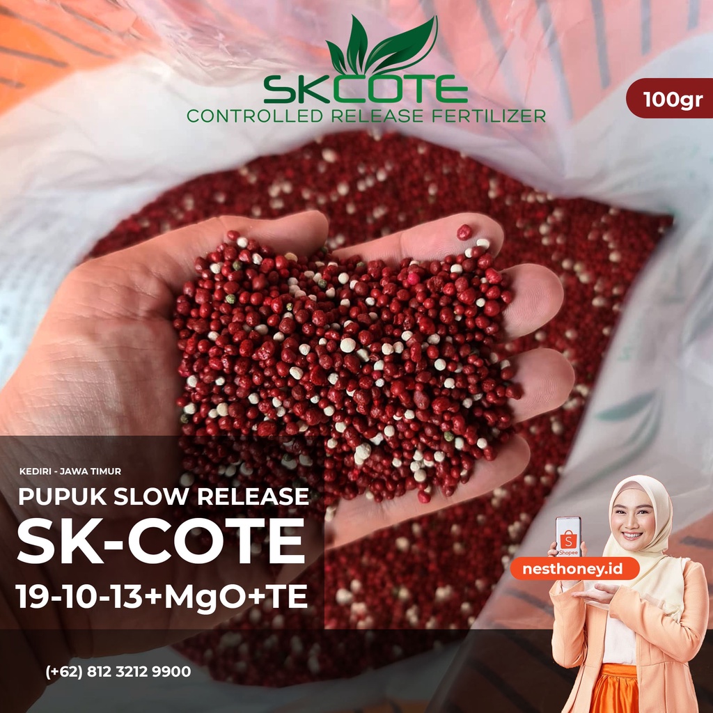 Jual Pupuk NPK MERAH IMPORT SK-COTE Precise Slow Release 100 gram ...