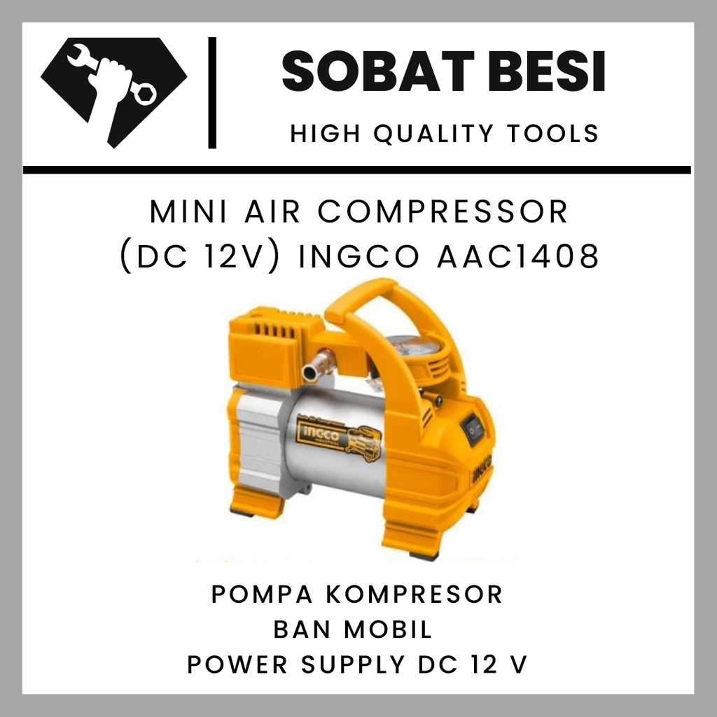 Jual Mini Air Compressor Pompa Kompresor Ban Mobil Dc V Ingco Aac Shopee Indonesia