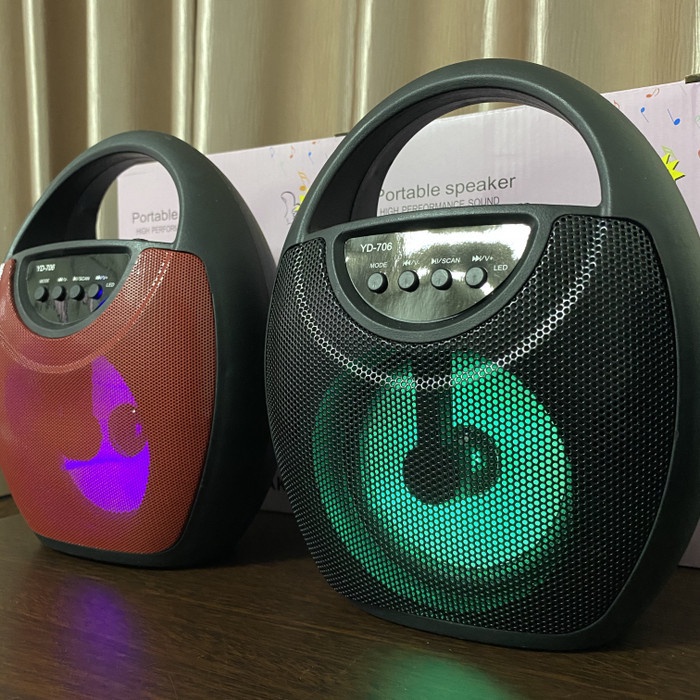 Jual ELEKTRONIK AUDIO YD-706 PORTABLE WIRELESS BLUETOOTH SPEAKER RGB ...