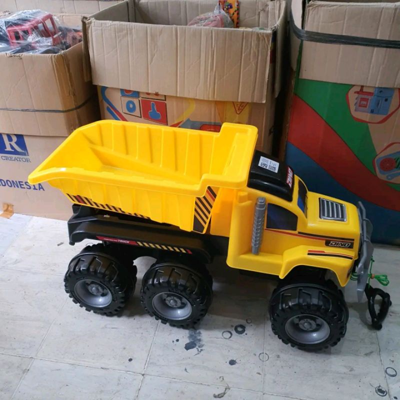 Jual DINO 650 Mainan Anak Truck Kuning Beko Besar | Shopee Indonesia