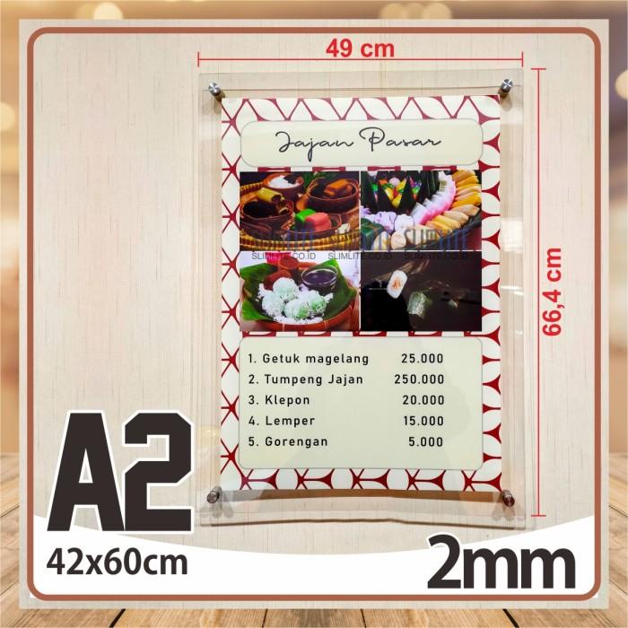 Jual Frame/Bingkai Akrilik Display Poster Acrylic Dinding Ukuran Kertas ...