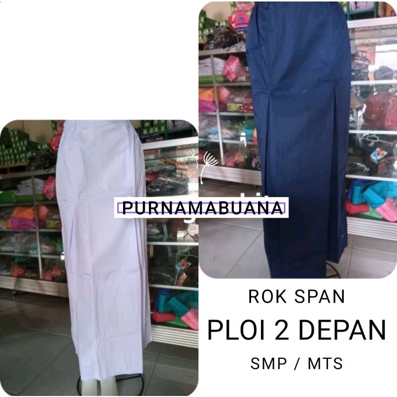 Jual seragam sekolah - rok span panjang ploi 2 & saku 2 tutup SMP/ MTS ...
