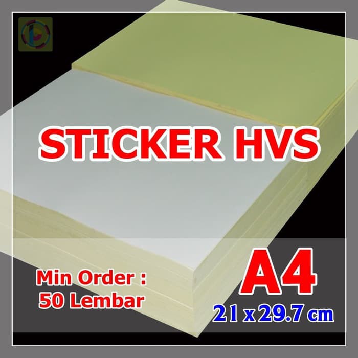 Jual Kertas Stiker HVS Ukuran A4 (50 Lembar) | Shopee Indonesia