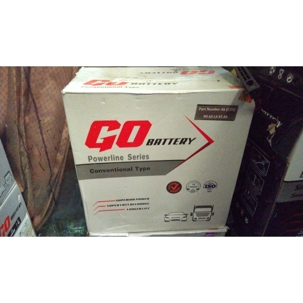 Jual AKI MOBIL WULING CORTEZ GO BATTERY BASAH NS60LS 12V 45AH | Shopee
