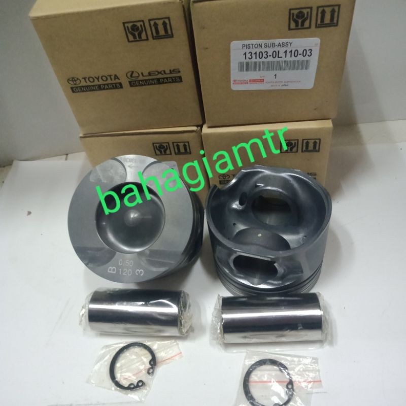 Jual Piston Assy Hilux 3.0cc Fortuner Piston Seher Assy Set Komplit ...