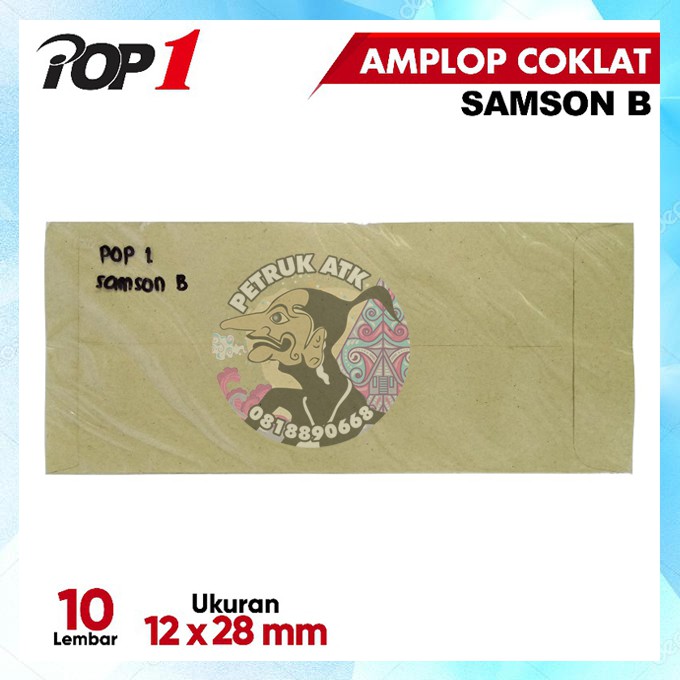 Jual [PAK] AMPLOP COKLAT SAMSON B UKURAN 12 X 28 CM TANPA TALI DAN LEM ...