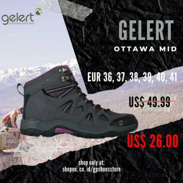 Gelert ottawa mid ladies walking clearance boots