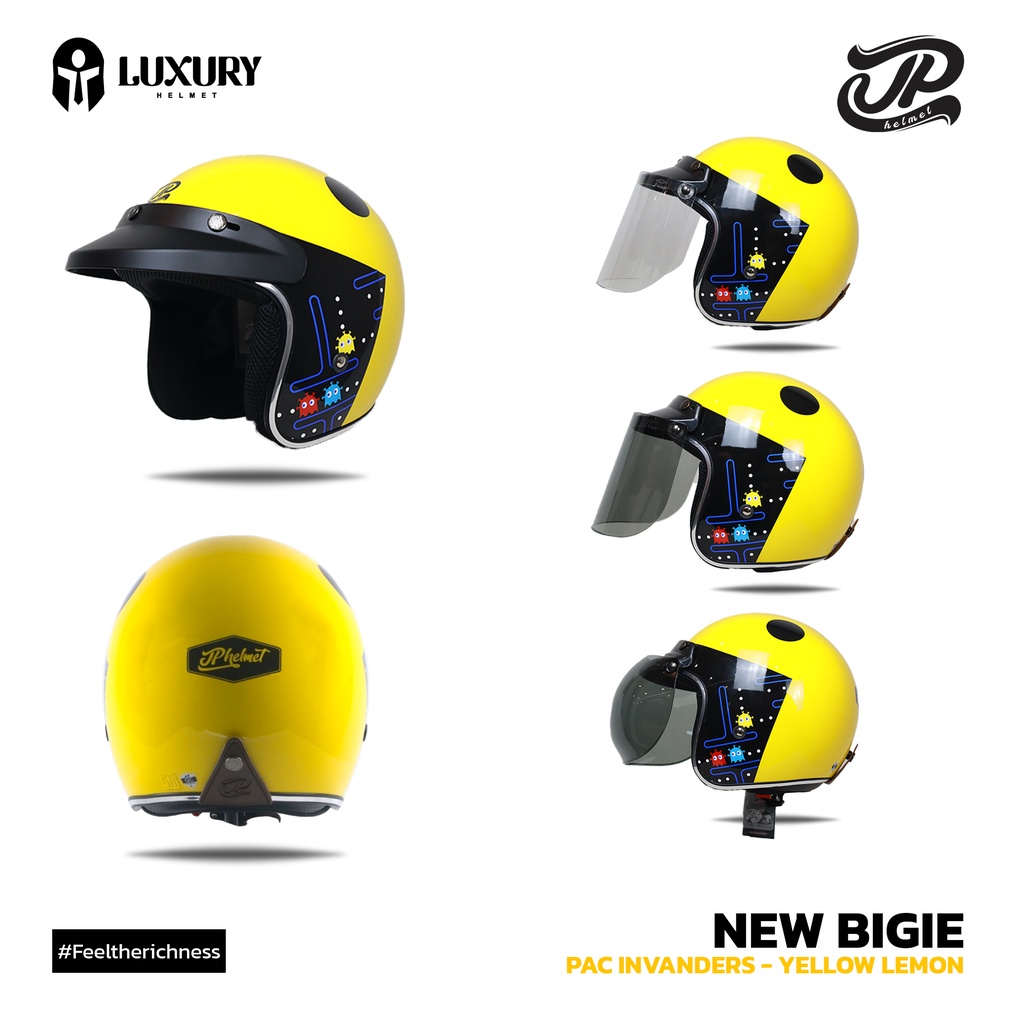 Jual (Gratis Visor) Helm Bogo Helm JPX Retro New Bigie PAC