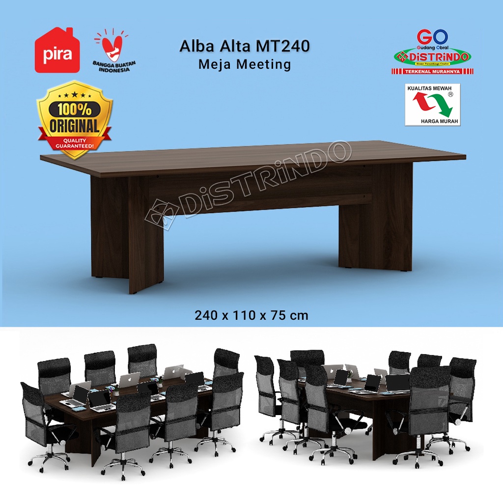 Jual Distrindo - Meja Meeting / Meja Rapat 240cm Papan TEBAL Mewah ...