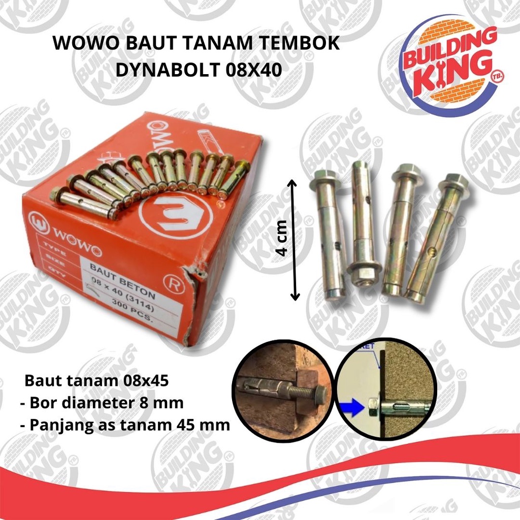 Jual Dynabolt M8 M10 WOWO Semua Ukuran 8x40 8x65 10x50 10x65 10x77 ...