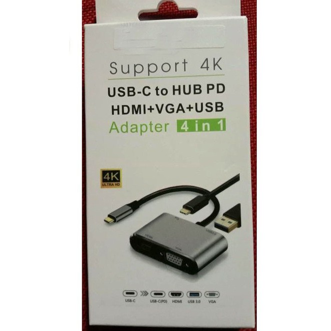 Jual Converter C to VGA HDMI USB3 PD