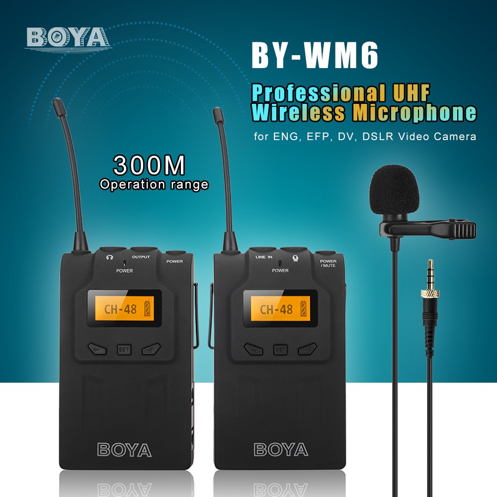 Jual BOYA BY -WM6 MIC WIRELESS CLIP ON | Shopee Indonesia