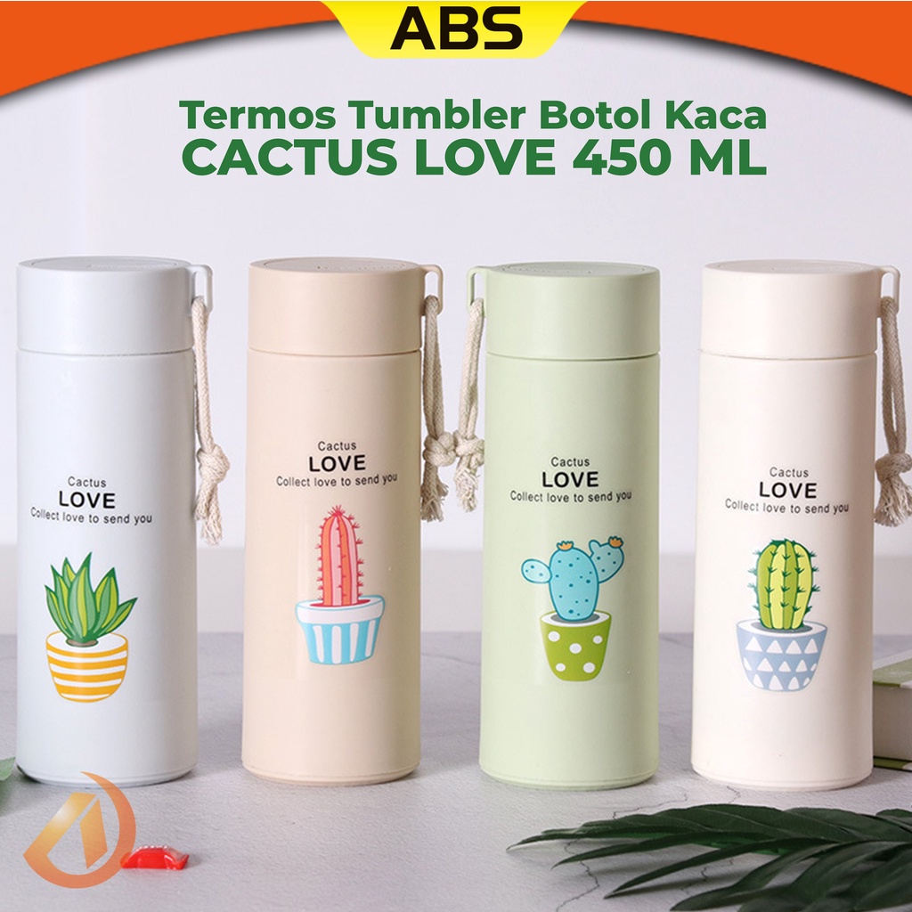 Jual Abs Botol Minum Kaca Unik Motif Kaktus 450ml Bpa Free Shopee Indonesia 5273