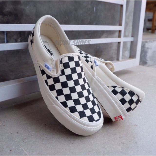 Vans Vault Vans Slip On Checkerboard Leather Vans Vault Vans