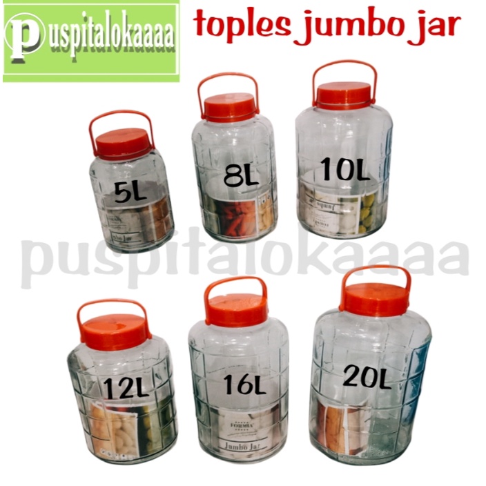 TOPLES JAR JUMBO TOPLES ASINAN TOPLES ARAK TOPLES KRUPUK 5L 8L 10L 12L 16L 20L