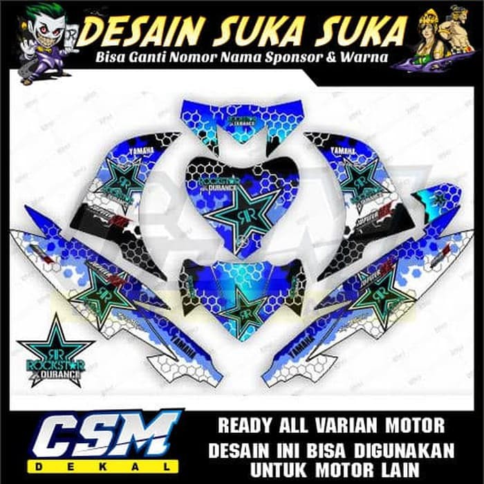 Jual 425 DEKAL DECAL MOTOR JUPITER MX NEW STIKER STICKER STRIPING BODY ...