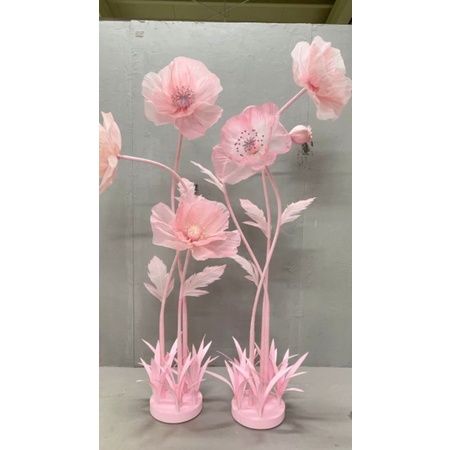 Jual standing bunga dekorasi giant flower bunga organza | Shopee Indonesia
