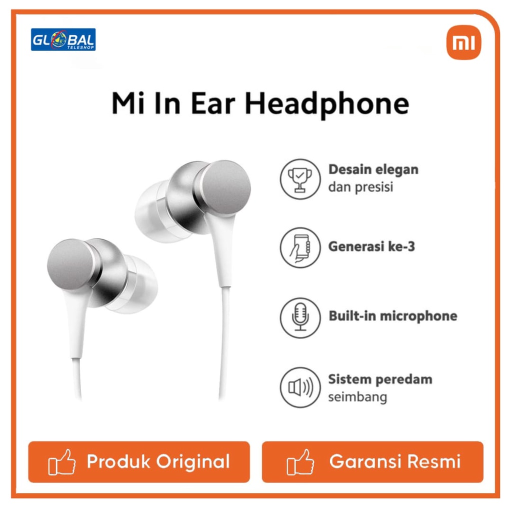 Jual Xiaomi Mi In-Ear Headphones Basic | Shopee Indonesia