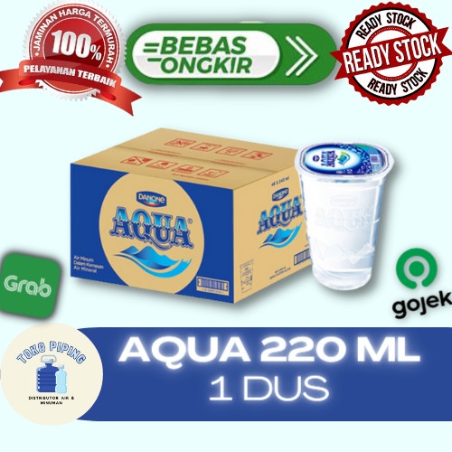 Jual Aqua 220ml 1 Dus Aqua Gelas 1 Dus Isi 48pcs Shopee Indonesia 3441