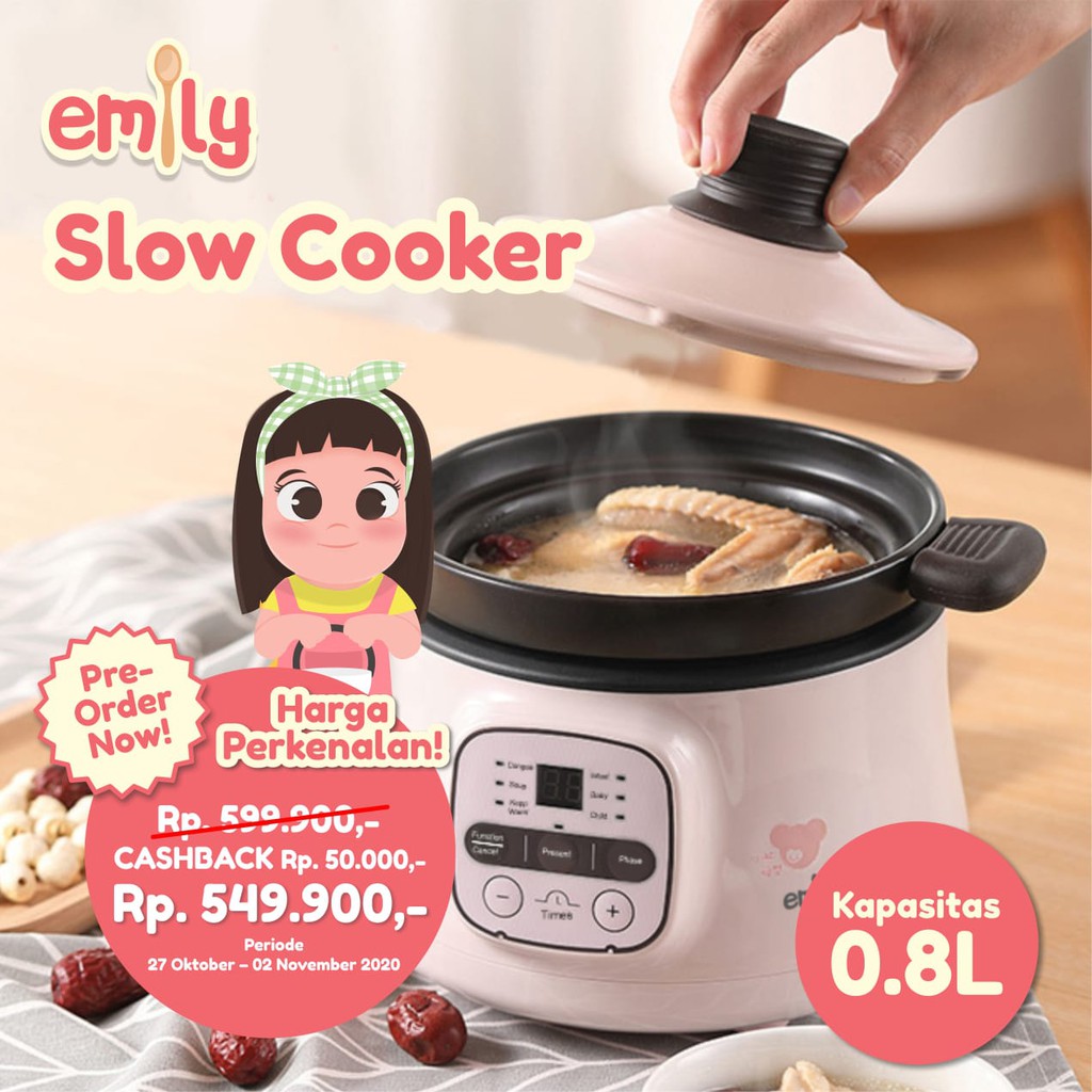 Jual EMILY SLOW COOKER / 0,8 LITER / 1 LITER / EMILY / SLOW COOKER