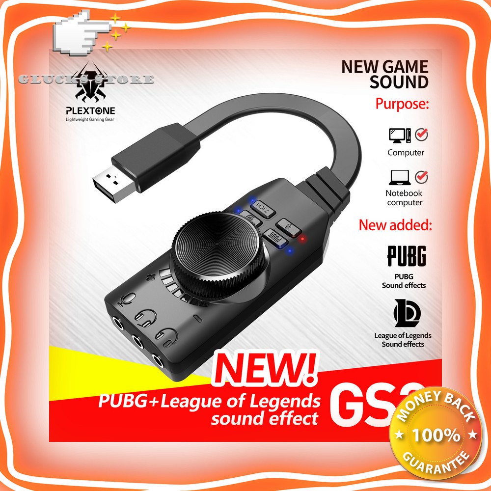 Jual PLEXTONE GS3 Mark III USB Soundcard Adapter 7.1 Surround Virtual