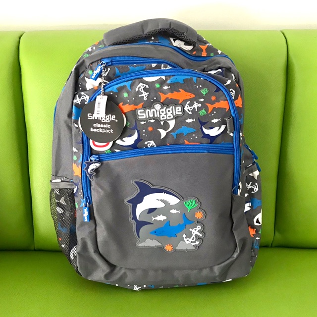 Jual Smiggle Deja Vu Backpack Grey | Shopee Indonesia