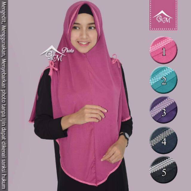 Jual Hijab Belah Pita Bintik Jilbab Kerudung Instan Cantik Murah ...