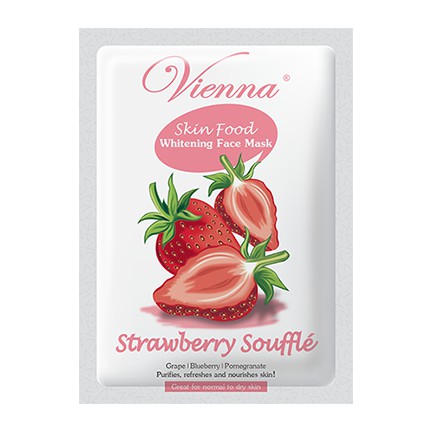 Vienna Skin Food Whitening Face Mask Clay Strawberry Souffl 15ml