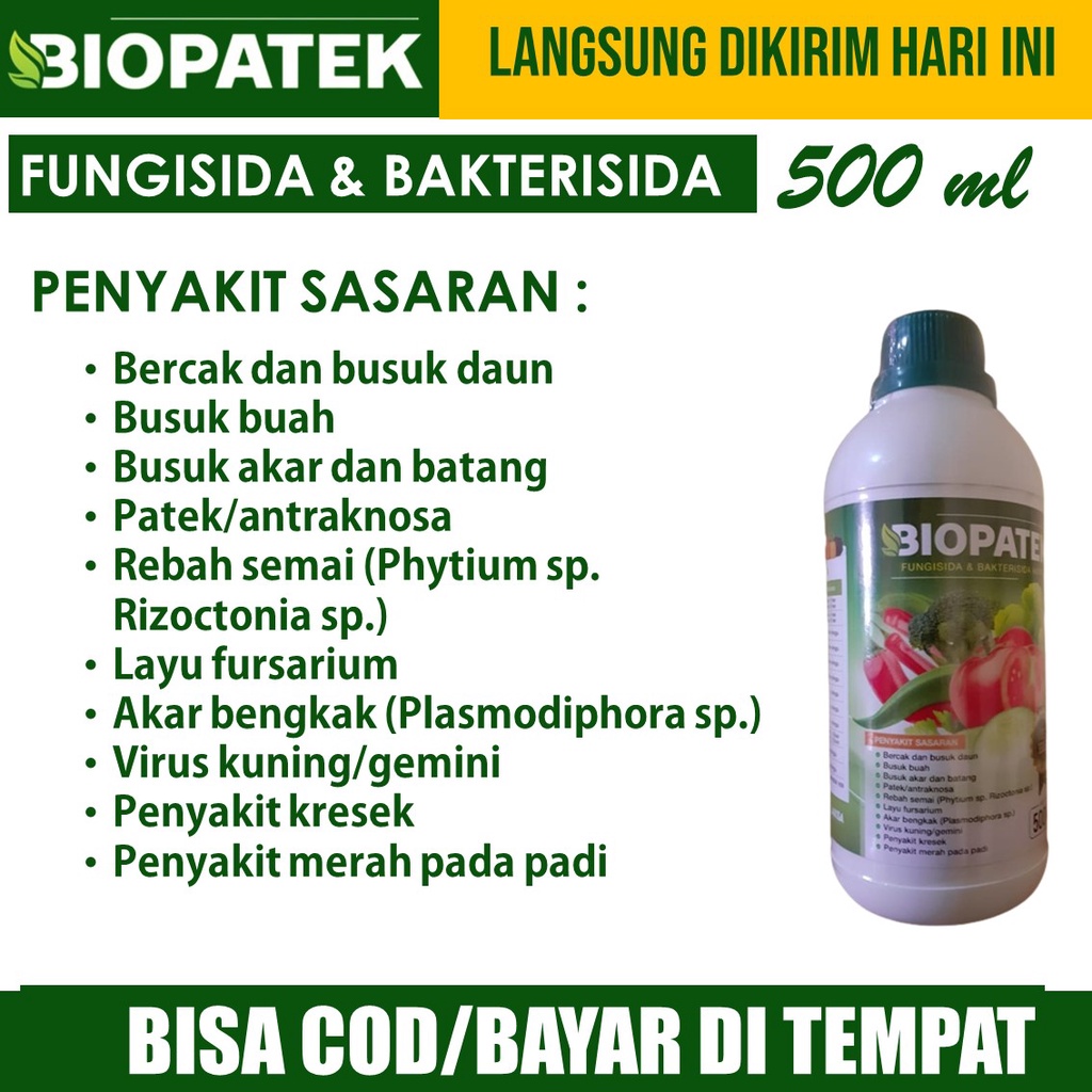 Jual Biopatek Fungisida Hayati Obat Hama Patek Antraknosa Bercak Dan