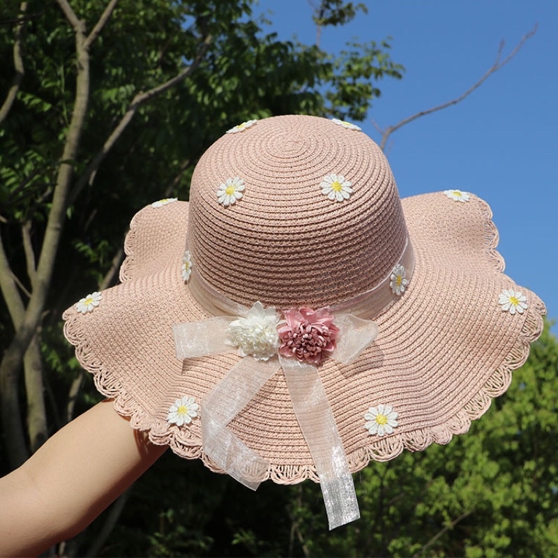 Jual MAYSTAR Topi Pantai wanita Bunga pelindung UV -Summerhat Pantai ...