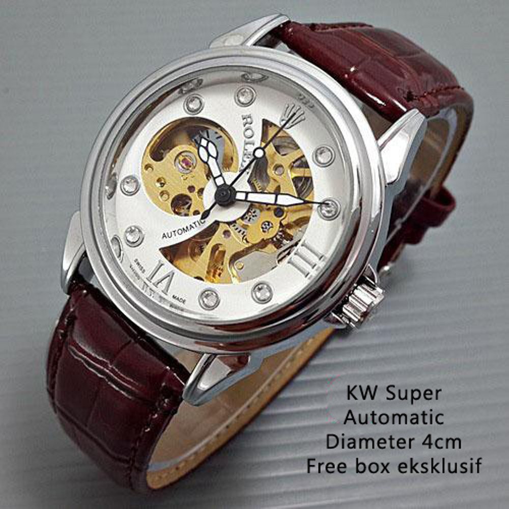 Jual Rolex Skeleton Pacman Kulit | Shopee Indonesia