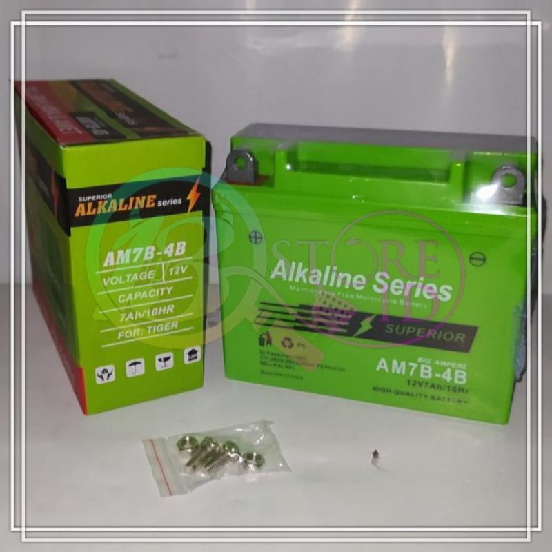 Jual AKI ALKALINE SERIES AM7B-4B GM7B YB7B / 12V-7Ah (TYPE TIGER