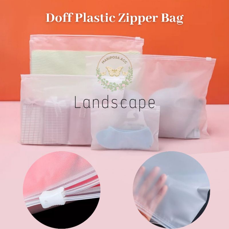 Jual (mariposa) zipper lock / zipper travel bag / zipper transparan