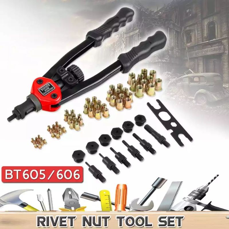 Jual Set Tang Rivet Manual Alat Pasang Mur Rivet Plat Besi Tang Rivet ...