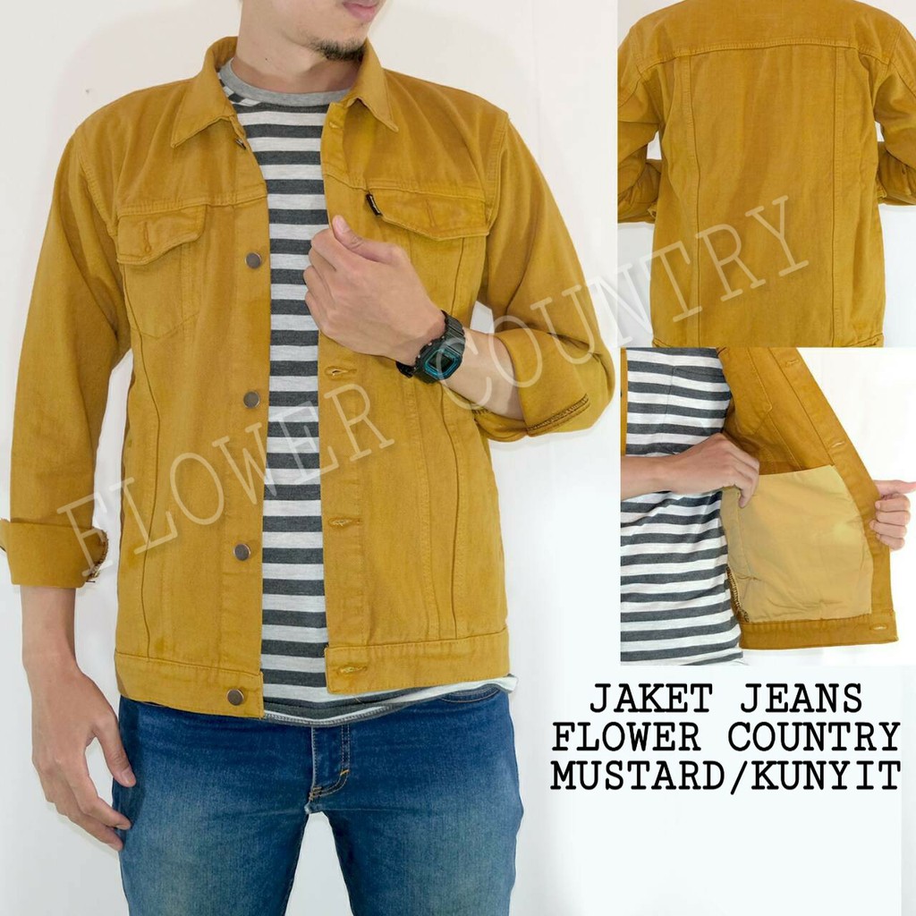 Jaket hot sale jeans mustard