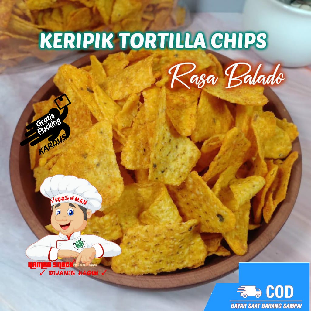 Jual TORTILA CHIP BBQ SNACK KILOAN MURAH / TORTILA BBQ 125g / TORTILLA ...