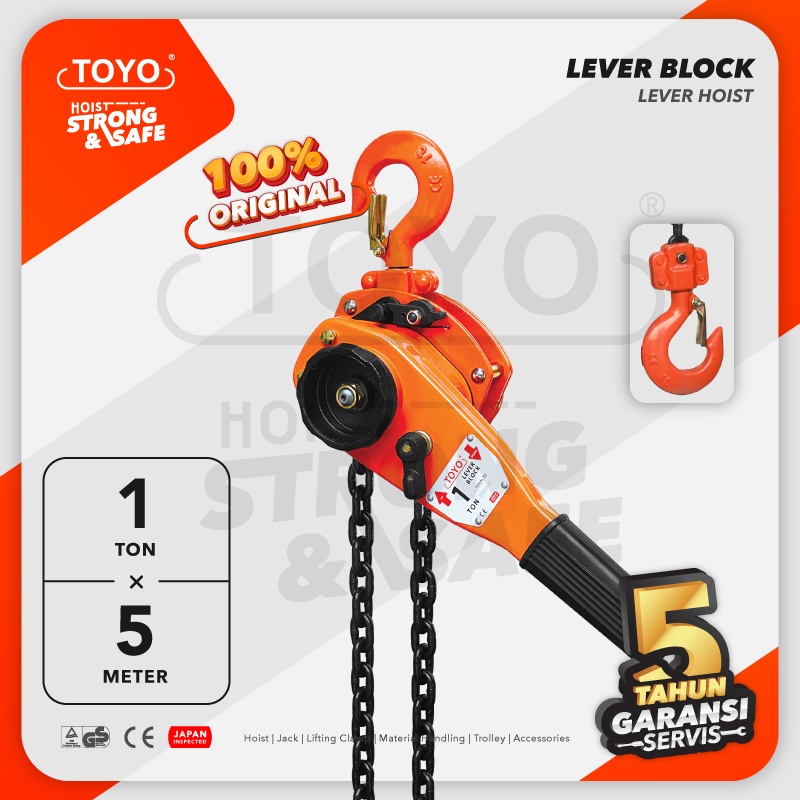 Jual TOYO Lever Block Lever Hoist 1 Ton X 5 Meter Shopee Indonesia