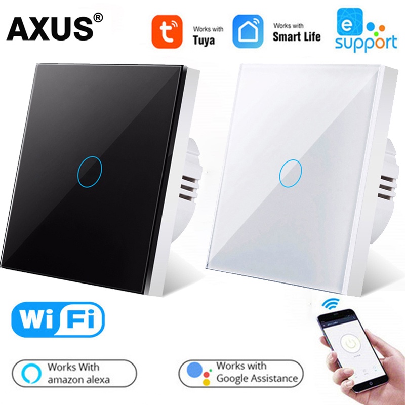 Jual Axus Tuya Smart Wifi Touch Switch No Neutral Wire Required Smart Home Life Wall Light